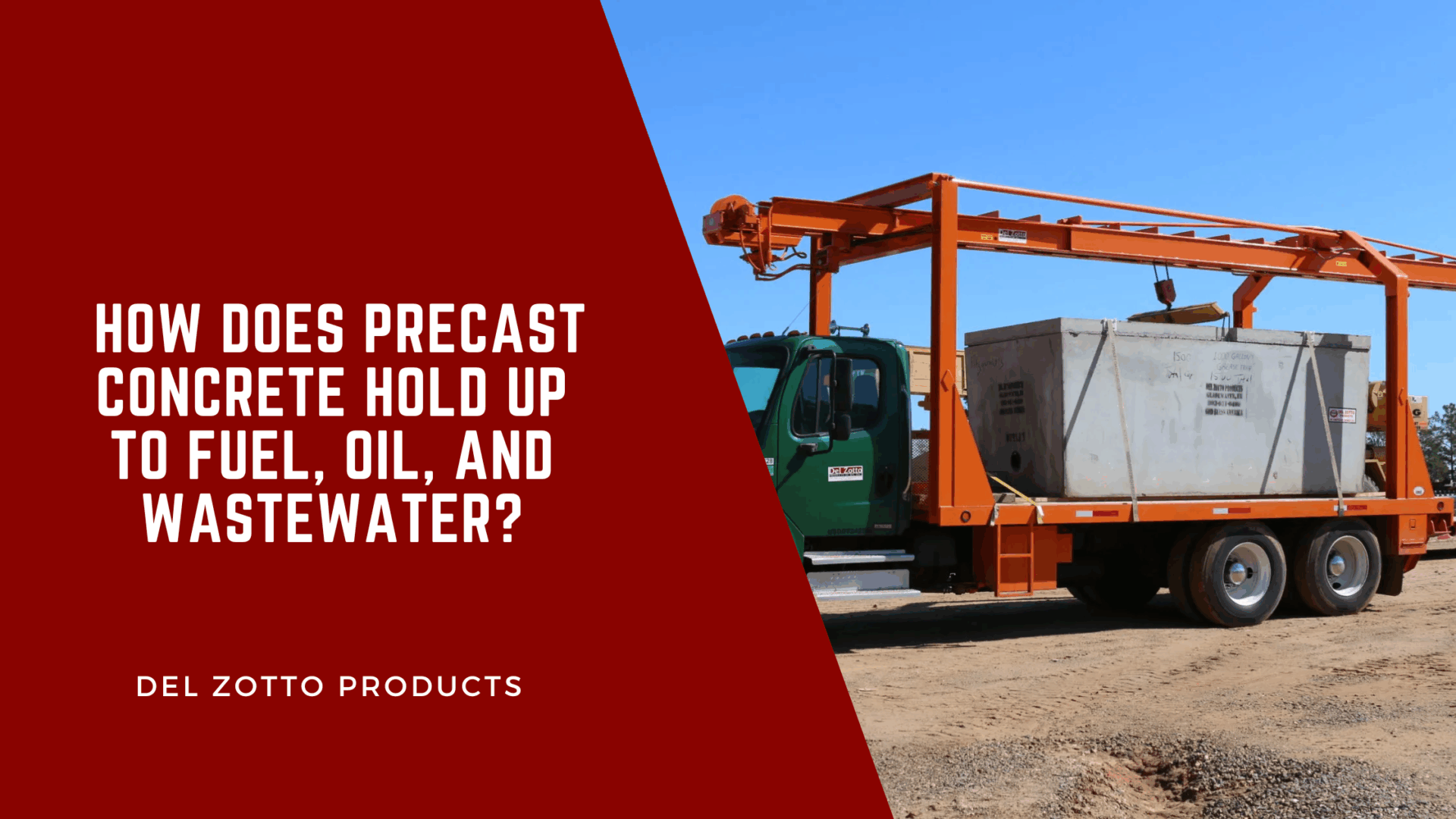 How does precast concrete hold up to fuel, oil, and wastewater?
